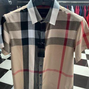 Men's Fashion Shirt - Short Sleeve - Baldelli-201 Khaki